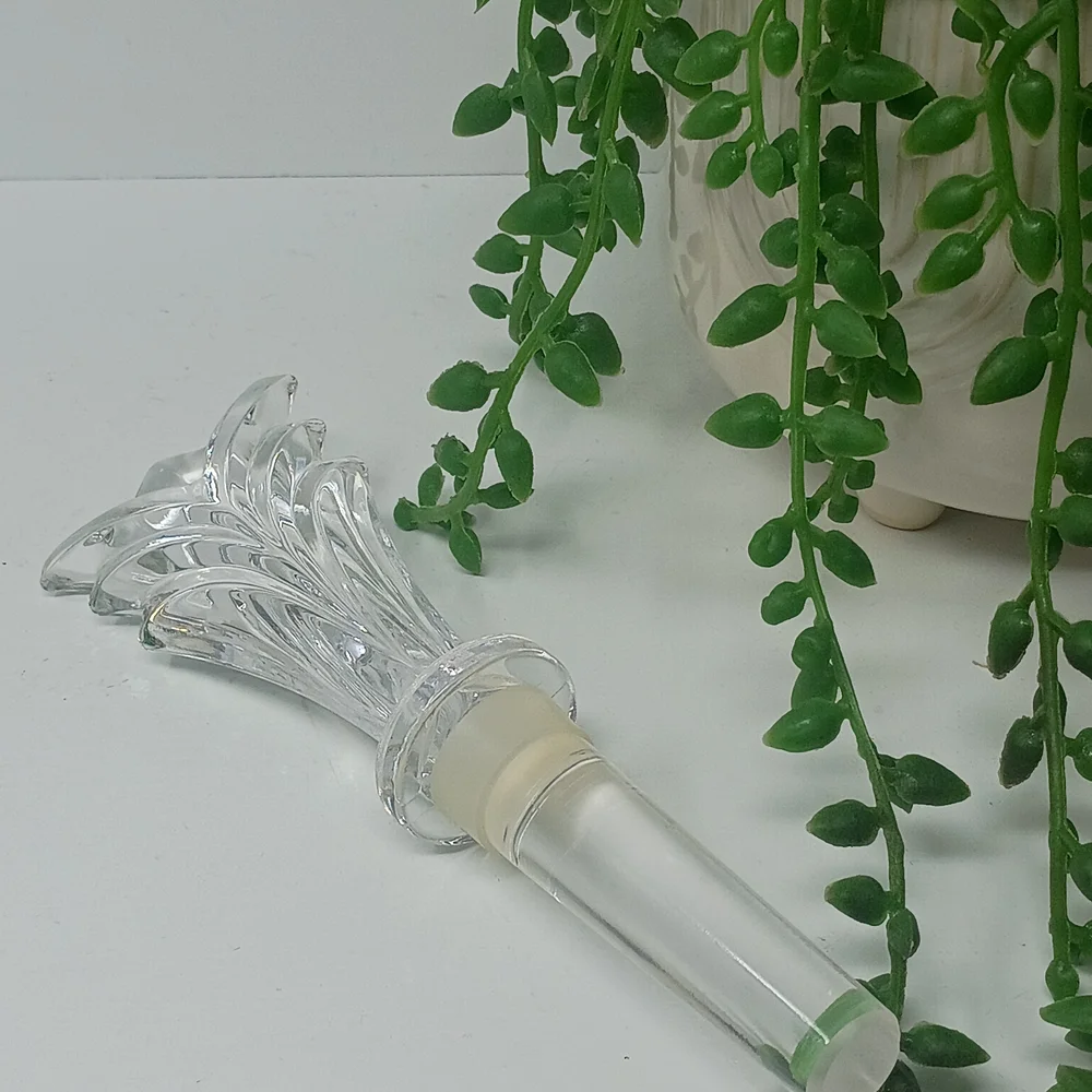Clear Decorative Glass Bottle Stopper